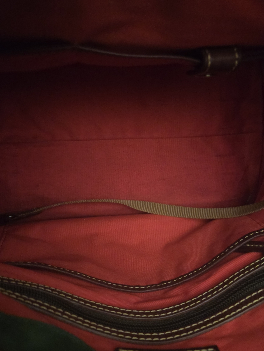 Dooney & Bourke Florentine Oxblood Whipstitched Satchel Crossbody Bag - Picture 9 of 17